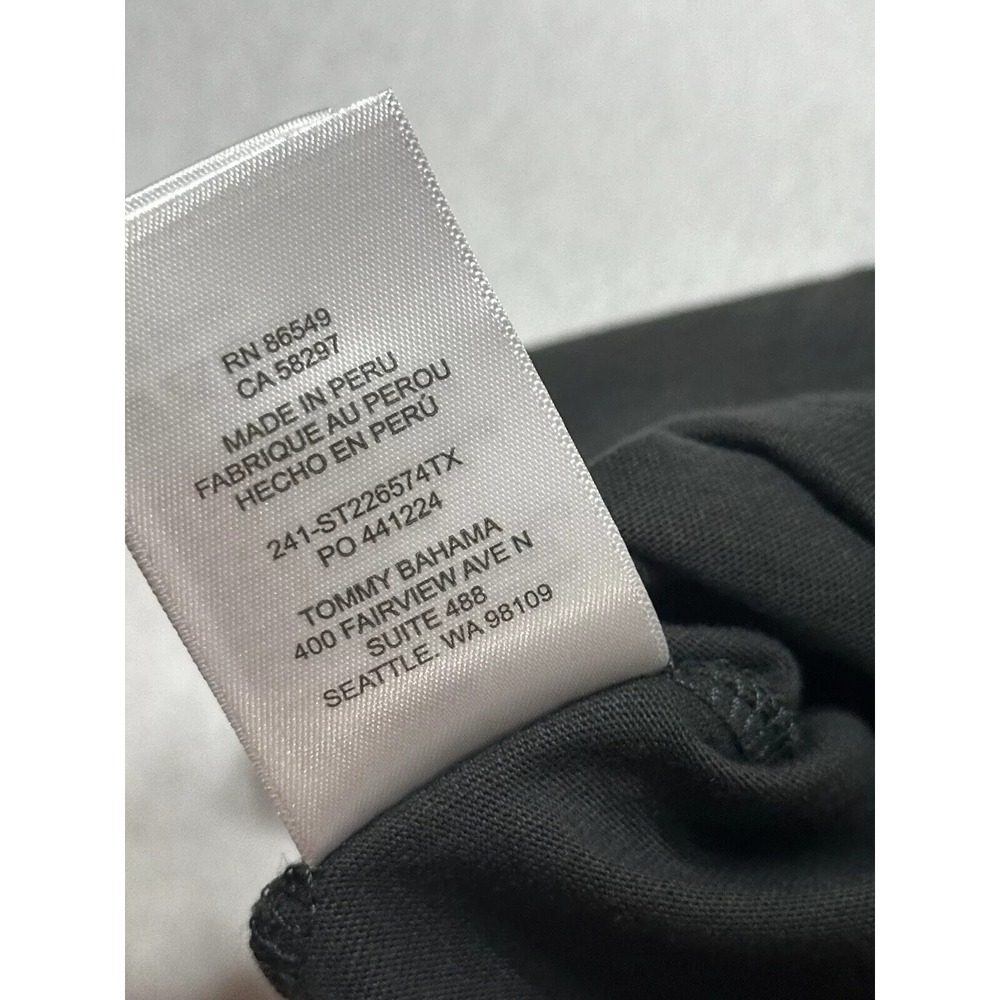 NWT Tommy Bahama T-Shirt Iron Out The Details Men Sz Small Color Black Coal Golf - Picture 3 of 4